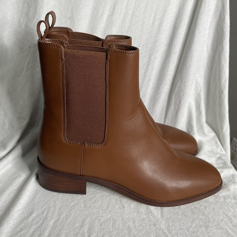 J. Crew Pull-On‎ Brown Leather Chelsea Boots Women's Size 9